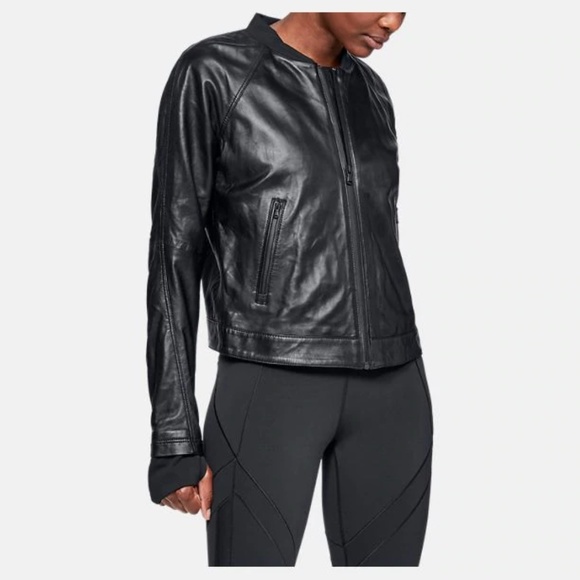 under armour leather jacket